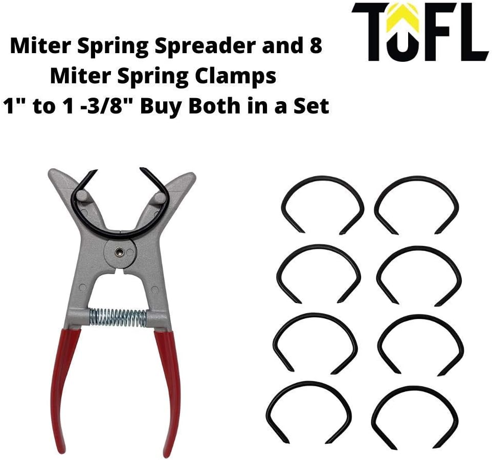 Miter Spring Spreader and 8 Miter Spring Clamps 1" to 13/8 Buy Both In