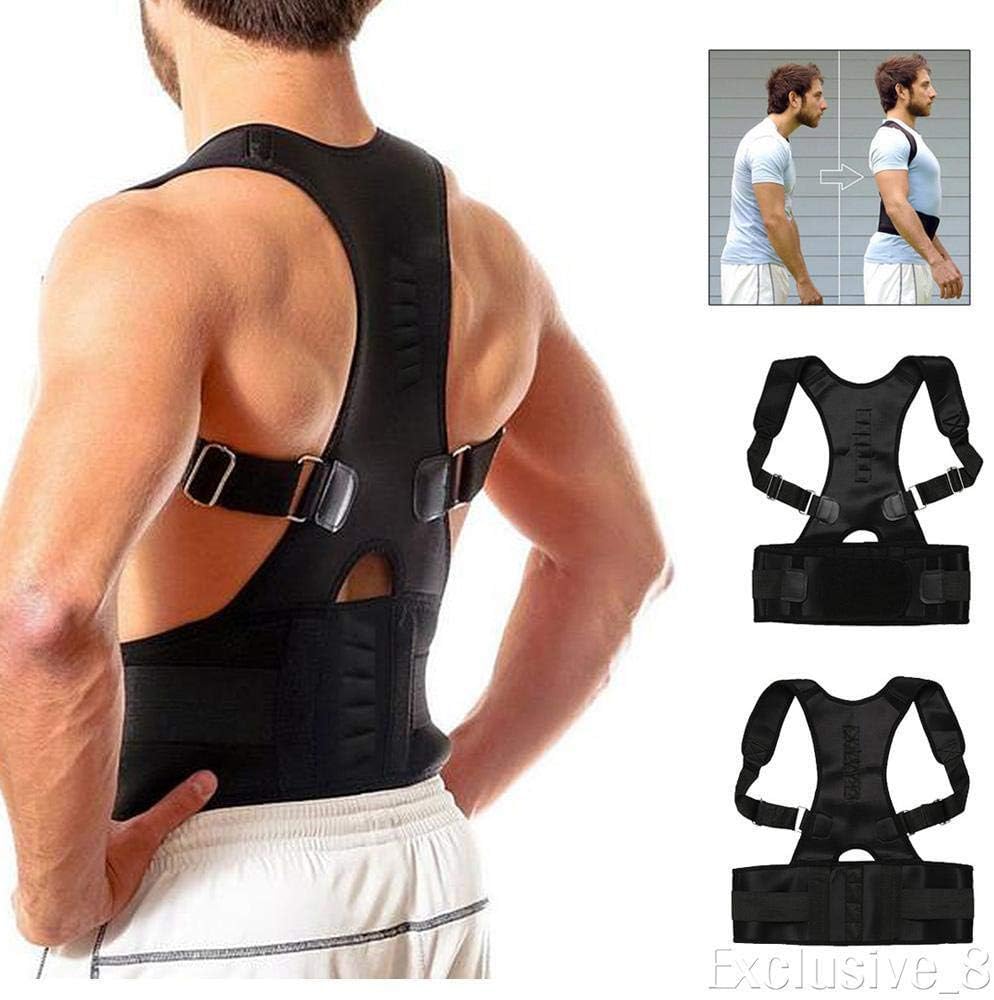 vingaboy Real Doctor Posture Corrector, Shoulder Back Support Belt for Men and Women (Black)
