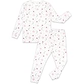 moimoln Sibling Matching 6M-8Y Soft Warm Cotton Modal Character Long Sleeve Snug-Fit Pajama Long Sleeve Sleepwear Daily
