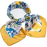 Ymemory Silk Like Scarf Lightweight Head Scarves Fashion Pattern Hair Scarf Satin Design Neck Scarfs