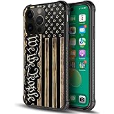 DAIZAG Compatible with iPhone 14 Pro Max Case,All-Round Protection Shockproof Anti-Scratches TPU Cover,Cases for Man Woman-We The People USA Flag Wood Grain American Flag