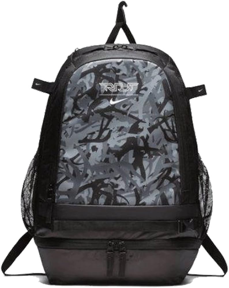 Nike Trout Vapor Baseball Athletic Training Backpack, Black/BlackWhite