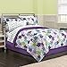 First At Home Graphic Daisy Comforter Set, Queen, Purple