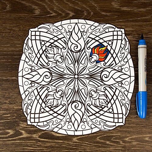 My Wonderful Walls - Wildfire Flower ColorMe Decal Mandala by Cristina McAllister (Small)
