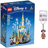 LEGO Disney 50th Anniversary Mini Disney Castle Building Kit + Minnie Mouse Keychain Gift Set (Mini Disney Castle + Minnie Keychain) (LDMC22)