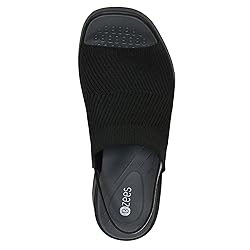 BZees Womens Nouveau Wedge Sandal Black 6.5 M