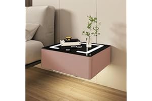 Suspended Smart Bedside Table, LED Nightstand with Storage Drawers, Modern Small Bedside Table for Bedroom Living Room for Yo