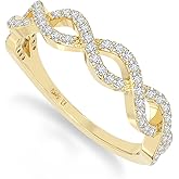 Natural Gemstone Twisted Wedding Band Ring for Women in 925 Silver/18K Yellow/Rose Gold Vermeil, Birthstone Jewelry Gifts for Her Birthday, Anniversary, Christmas, Graduation, Mothers Day