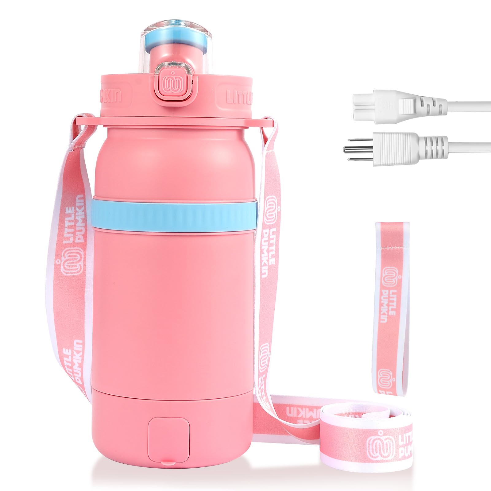 Ruilin Travel Kettle 110V with Temperature Control - Anti-scald Outer Shell - 316 Stainless Steel Inner Pot - Crossbody Strap - Beautifully Portable