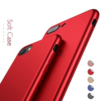 JMi Ultra Slim TPU Case [ Kompatibel mit Apple iPhone 6 / 6s, Rot ] New - dünne elastisch stabile Hülle - Bumper - fein matt 