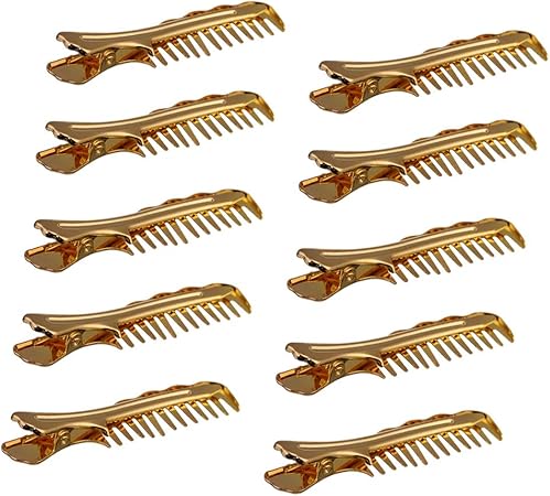 Amazon 銅素材 ダッカールクリップ 美人髪 ヘアピン ダッカール 前髪クリップ 太い髪 細い髪 整理 全5カラー ゴールド Sharprepublic ヘアクリップ バレッタ 通販