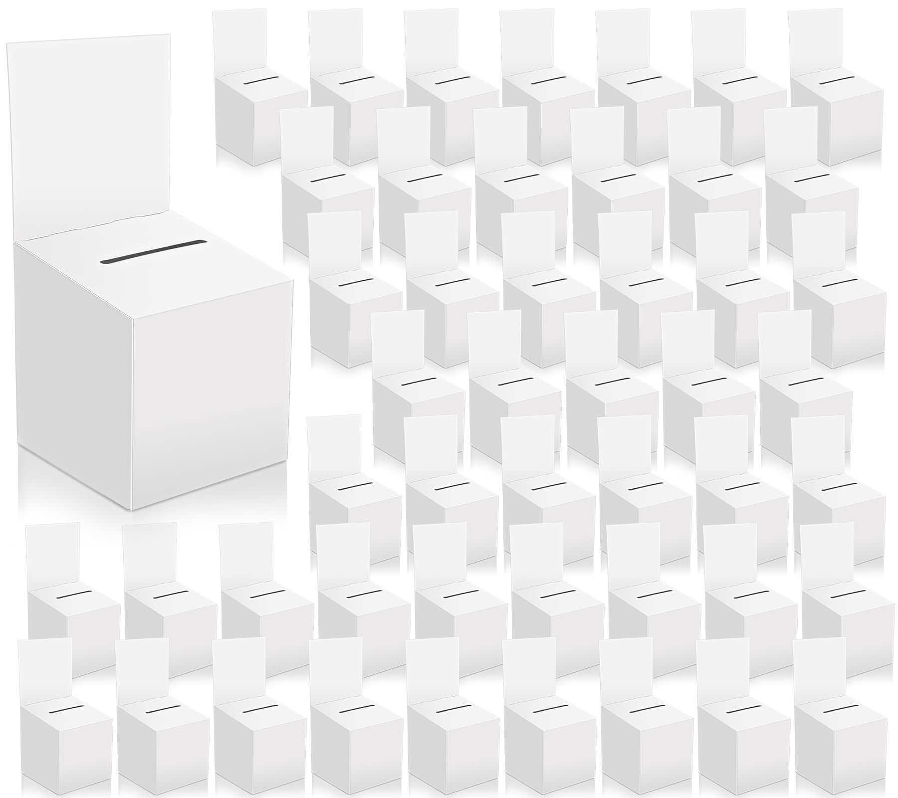 MOJIEZUO 48 Pack Raffle Box Donation Box for Fundraising, Ballot ...