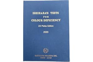 BAWSH Ishihara Color Vision Test Book 24 Plates with User Manual