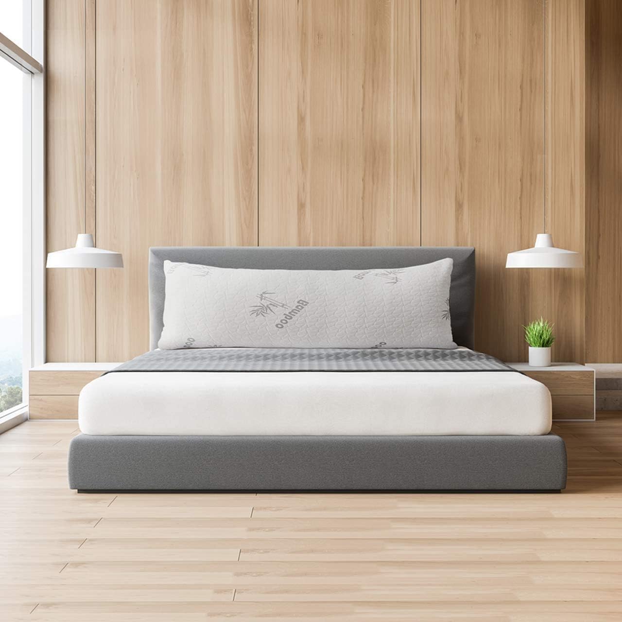 DOWNCOOL Body Pillow for Adults,100% Shredded Memory Foam Long Pillow Filling and Removable Washable Bamboo Cover,Hug Pillows for Sleeping: Kitchen & Dining