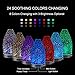 Sztrokia Essential Oil Diffuser,3D Glass Aromatherapy Diffuser,300ml Ultrasonic Cool Mist Humidifier with Color Changing LED Lights, Waterless Auto Shut-Off,Metal Case Base