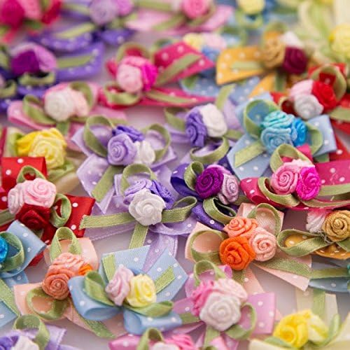 Dog Grooming Bows, Dog Hair Bows- 30 Pcs. Roses Bouquet