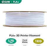 eSUN PLA+ Filament 1.75mm 1kg Enhanced Toughness Cold White view 2
