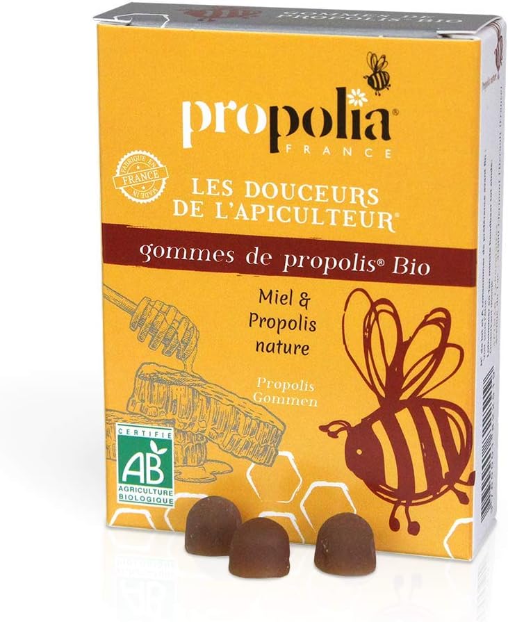 Organic Throat and Mouth Lozenges Pastilles - Honey (35%) and Propolis - No Added Sugar 45g