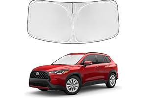 ZOIBV for Toyota Corolla Cross 2022-2025 Windshield Sun Shade - 4 Layers Car Sunshades for Front Windows Shade Cover Custom Fit Corolla Cross Sun Visor 240T Retractable Shade Blocks UV Rays Car Accessories