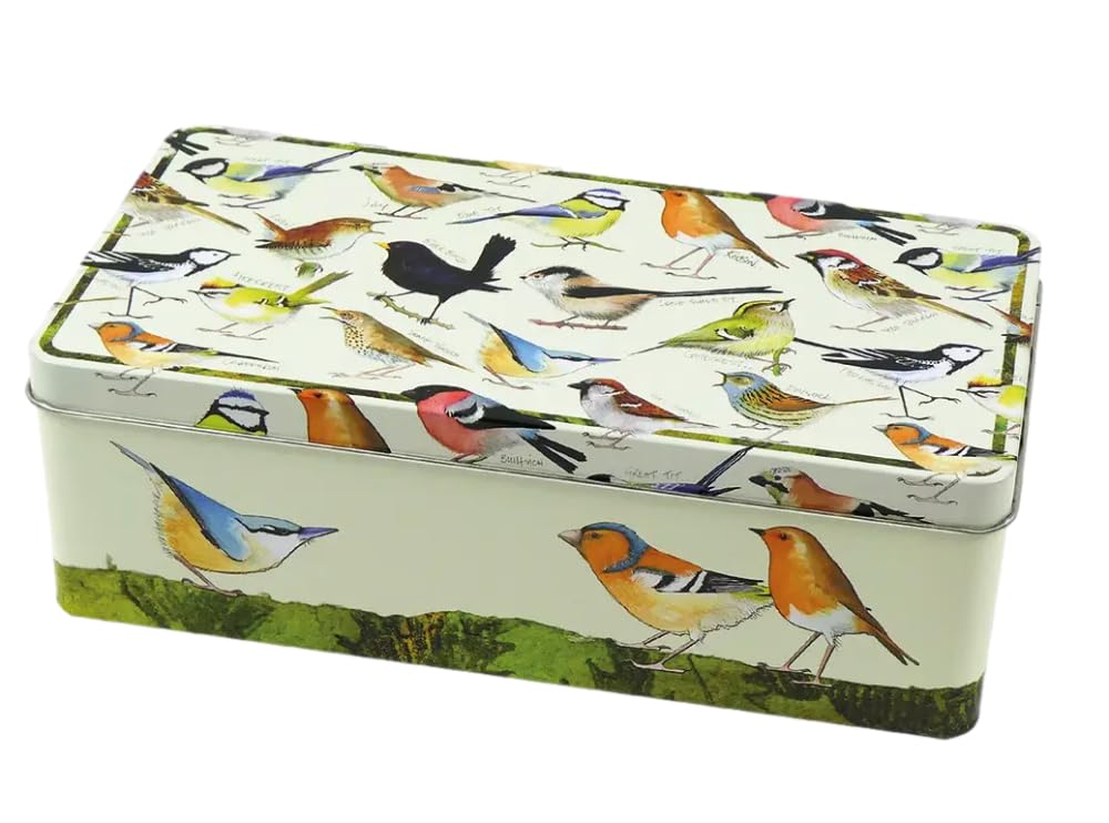 Emma Ball British Birds Crackers Biscuits Crafts Storage Tin 23.4 x 12.4cm by Eric Heyman