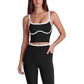 SUUKSESS Womens Layered Workout Sets Color Block Gym Set Yoga Pilates | Matching Workout Sets for Women, Pilates Outfits, Two Piece Athletic Cute Sets, Tummy Control Leggings