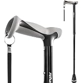 Rehaescort Walking Cane, Folding, Adjustable, Lightweight, Walking Canes for Men &amp; Women, Soft Ergonomic Handle, Heavy Duty All Terrain Tip, Walking Sticks for Seniors &amp; Adults with Travel Bag