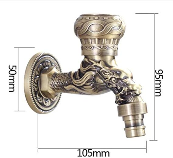 Grifo Lavadora Decoración exterior Jardín Grifo Aleación de zinc