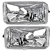 Brock Replacement Driver & Passenger Side Rectangle Fog Light Assemblies Compatible with 2007-2015 Silverado 1500/2007-2014 Silverado 2500/3500 & 2007-2013 Avalanche/ 2007-2015 Suburban/Tahoe