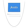 Jewlpire 1MM Italian Ultra Luxury Solid 24K Gold Over 925 Sterling Silver Chain Necklace for Women, Hypoallergenic Cable Chain Sturdy & Shiny & Thin Women's Chain Necklaces 16/18/20/22/24 Inch