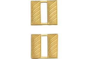 Smith & Warren 3/4" H Captain Bars Collar Brass Rank Insignia Embossed (Textured) Gold Finish Police Military Uniform Pin