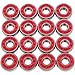 Yellow Jacket Premium Inline Skate Bearings, Roller Skate Bearings, 608, ABEC 11, Racer Red (Pack of 16)