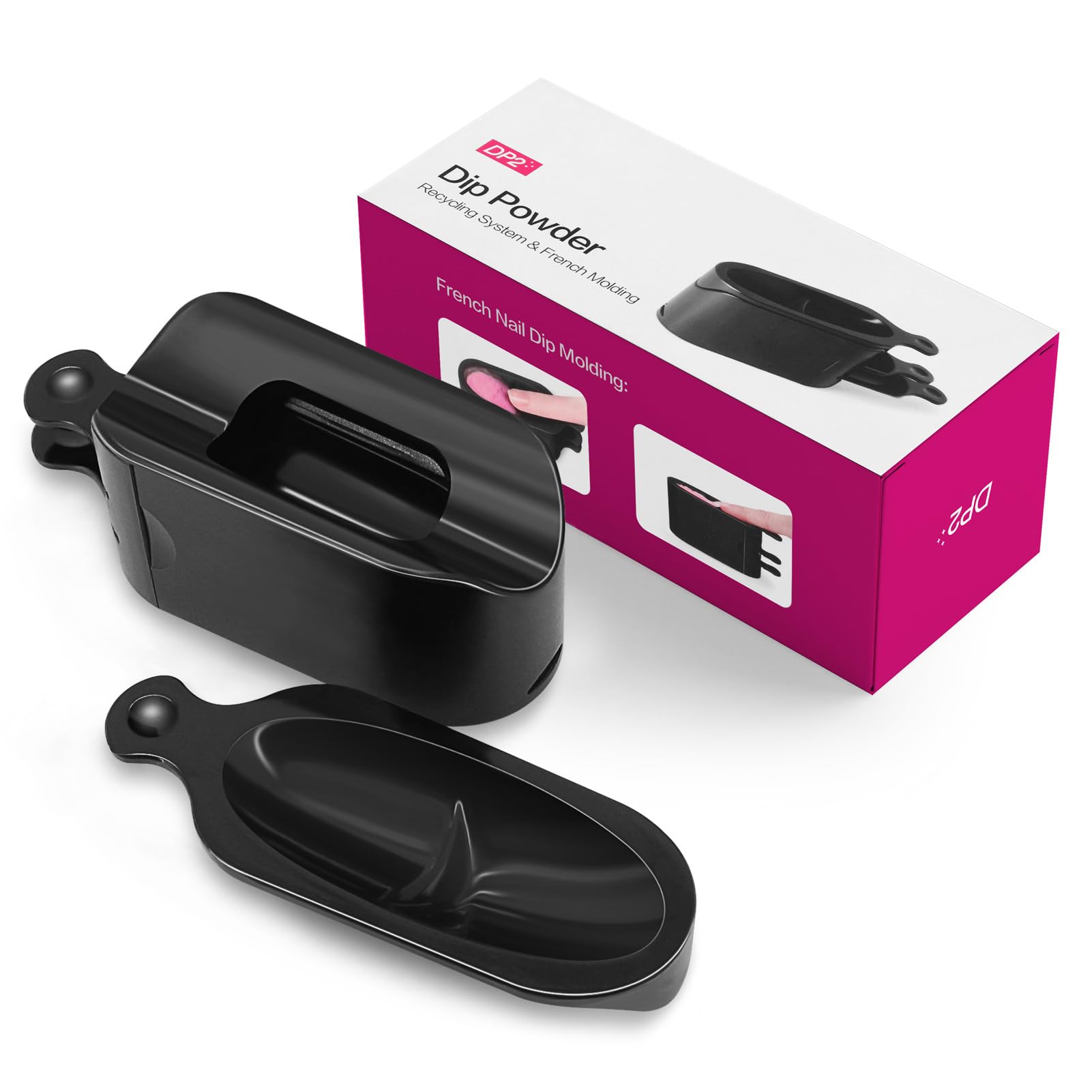 Nail Dip Powder Tray, Dip Powder Recycling Tool for Glitter Acrylic Nail Powder Use, Upgraded 3-Tray