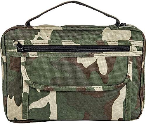 Canvas Camouflage Camo Bible Cover Holder Handle Zipper Pocket (Extreme Pak) Ink Pen High Lighter 5X8 Inch Legal Pad Combo Bundle