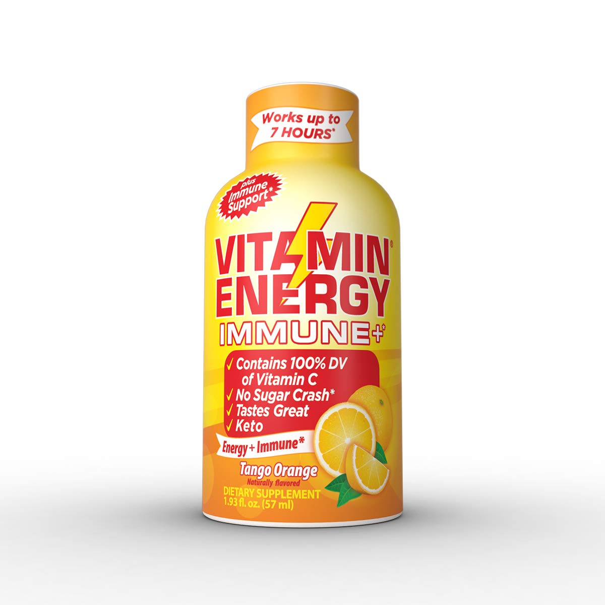 Vitamin Energy Shots Energy Lasts Up To 7 Hours Supports Immune Health Great Tasting Tango Orange Keto Friendly 0 Sugar 0 Carbs 12 Pack