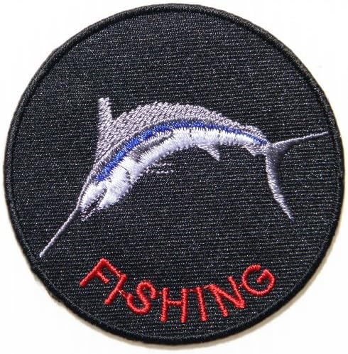 Fishing Fish Lure Hook Logo Jacket T shirt Patch Sew Iron on Embroidered Badge Sign Costum