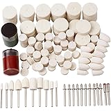 Felt Wool Polishing Buffing Pad Set Wheel Grinding Head Point & Mandrel Kit Accessories Tools Compatible for Dremel
