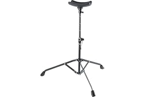 K&M Konig & Meyer 14950.000.55 Performer Tuba Stand | Adjust Height | Stable Sturdy Wide Cover Bottom For Instrument Support | Sit or Stand to Use | Folds Easily For Travel | German Made | Black