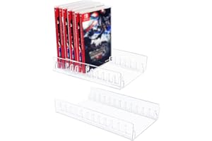 WEIMINLI 2 Pcs Acrylic Nintendo Switch Game Case Holder and Organizer - Video Game Storage Stand Compatible With Switch - Two