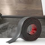 Zayejod 2M Self Adhesive PVC Floor Transition Strip Dark Grey Wood Grain