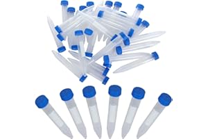 AKOLAFE 200 Pack Conical Centrifuge Tubes 15mL, Plastic Test Tubes with Graduated, Container Graduated with Marks and Write-on Spot for Scientific Experiments