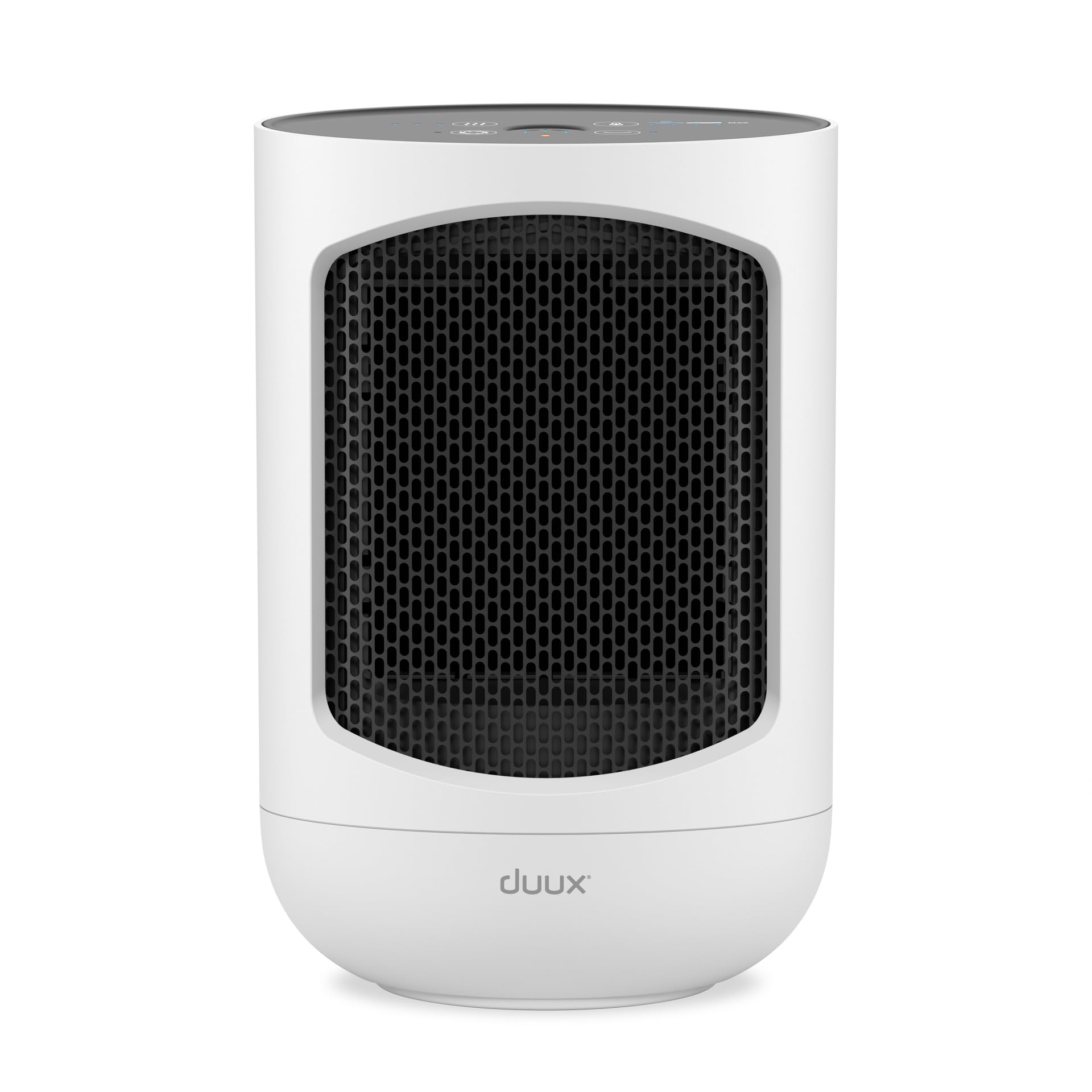 Duux Zone Personal Fan Heater, 1500W Portable Electric Heater, Ceramic Heater Element, 3 Heat and 1 Cool Settings, 60 Degree Oscillation, Mini Tabletop/Desk Heater, White, DXCH43UK
