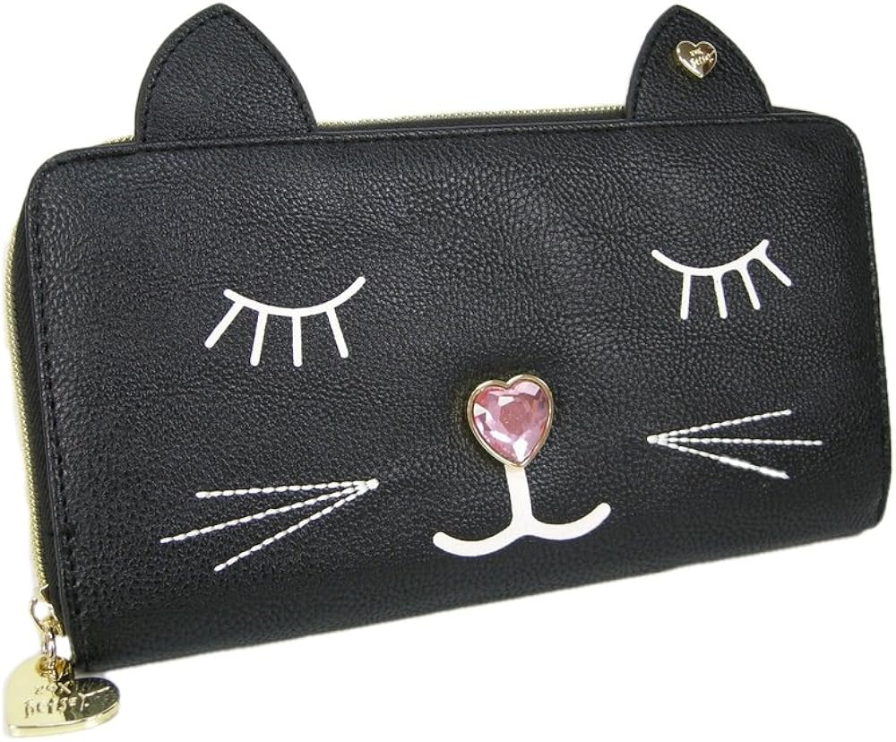 betsey johnson black and white striped purse