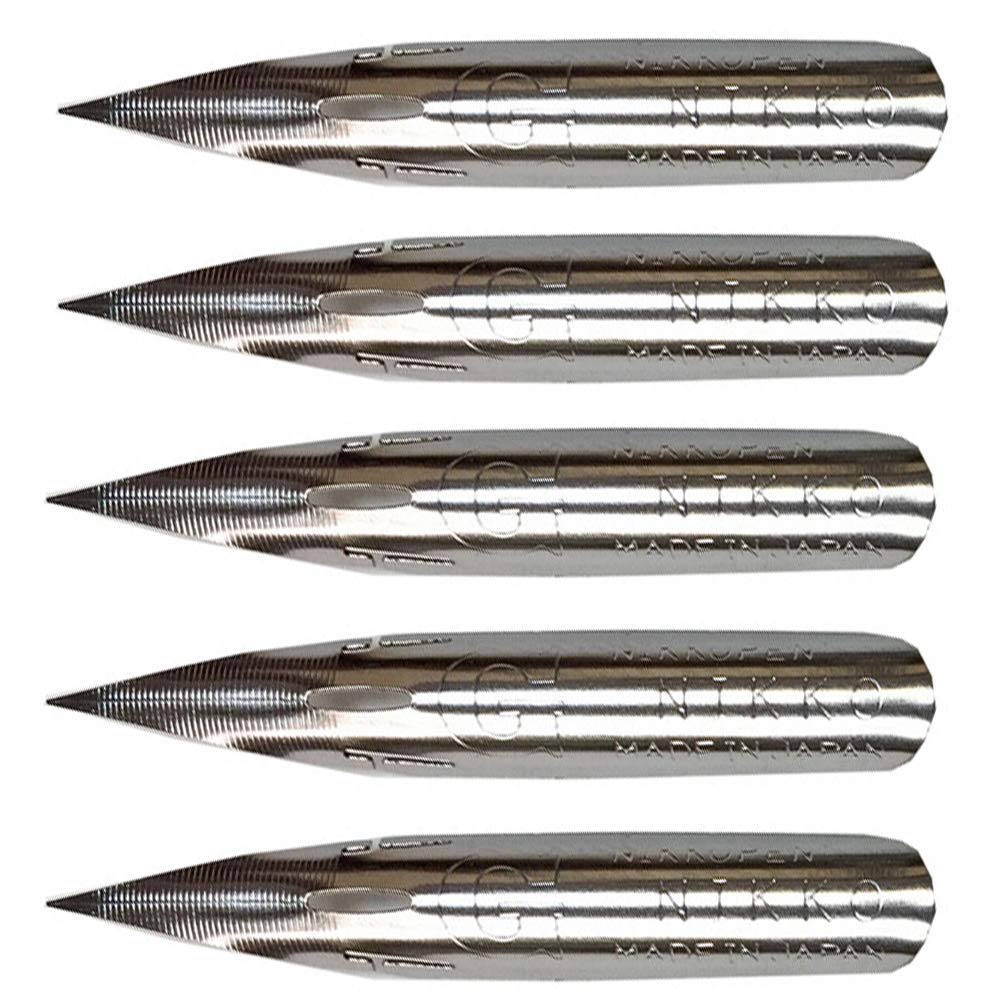 Nikko Manga Pen Nib G Pen - Super Polishing Type - 5pc (Green Tea Set)