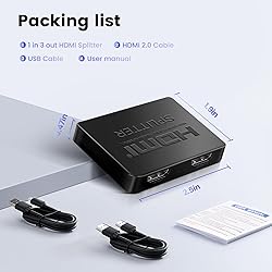 avedio links HDMI Splitter 1 in 3 Out with HDMI