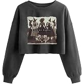 Nigbriz Women's Fall Halloween Thanksgiving Crop Sweatshirt | Autumn Casual Lantern Long Sleeve Pullover Holiday Family Matching Crew Neck Tops