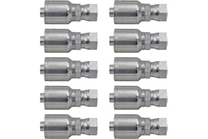 DISCOUNT HYDRAULIC HOSE.COM 3/8" Hose x 3/8" ORFS Female Swivel Hydraulic Hose Ends Crimp Fitting Compatible with Parker 43-Series | FFX-06-06-43 (10-PACK)