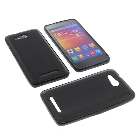 foto-kontor Tasche für Phicomm Energy M+ Gummi TPU Schutz Handytasche schwarz