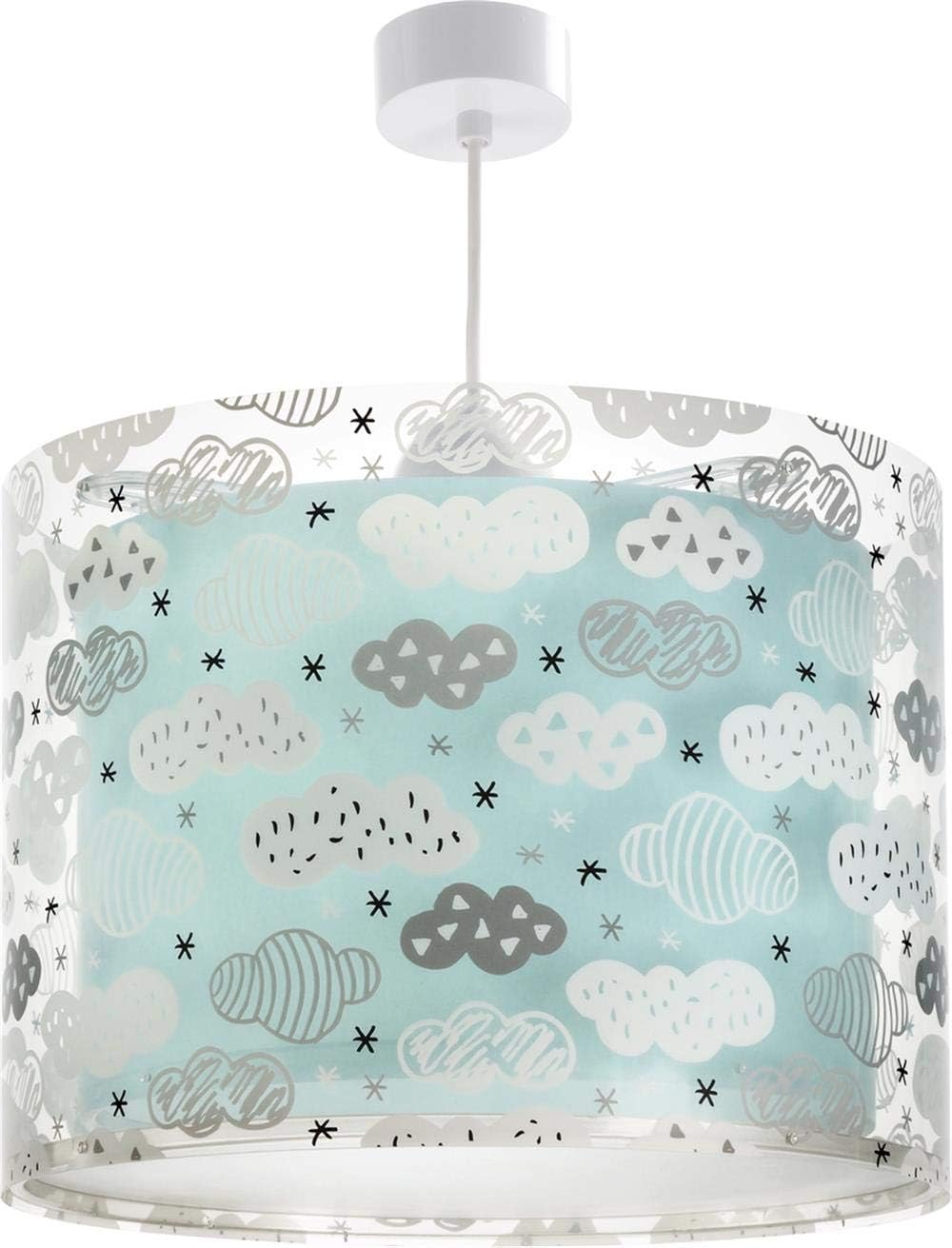 DalberClouds Children's Hanging Lamp, Plastic, Blue, 33 x 33 x 25 cm