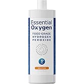 Essential Oxygen Food Grade Hydrogen Peroxide 3%, Natural Cleaner, Refill, 32 Fl Oz