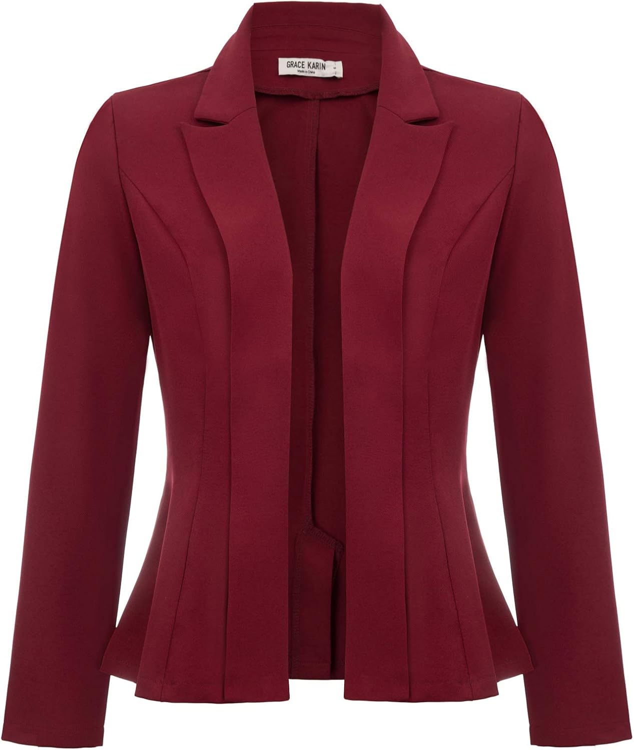 Womens Basic Business Cardigan Blazer Boyfriend Jacket Open Front S